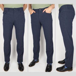 Alberto Ceramica Blue Gray Pipe 36x34 Regular Fit Pants 35219